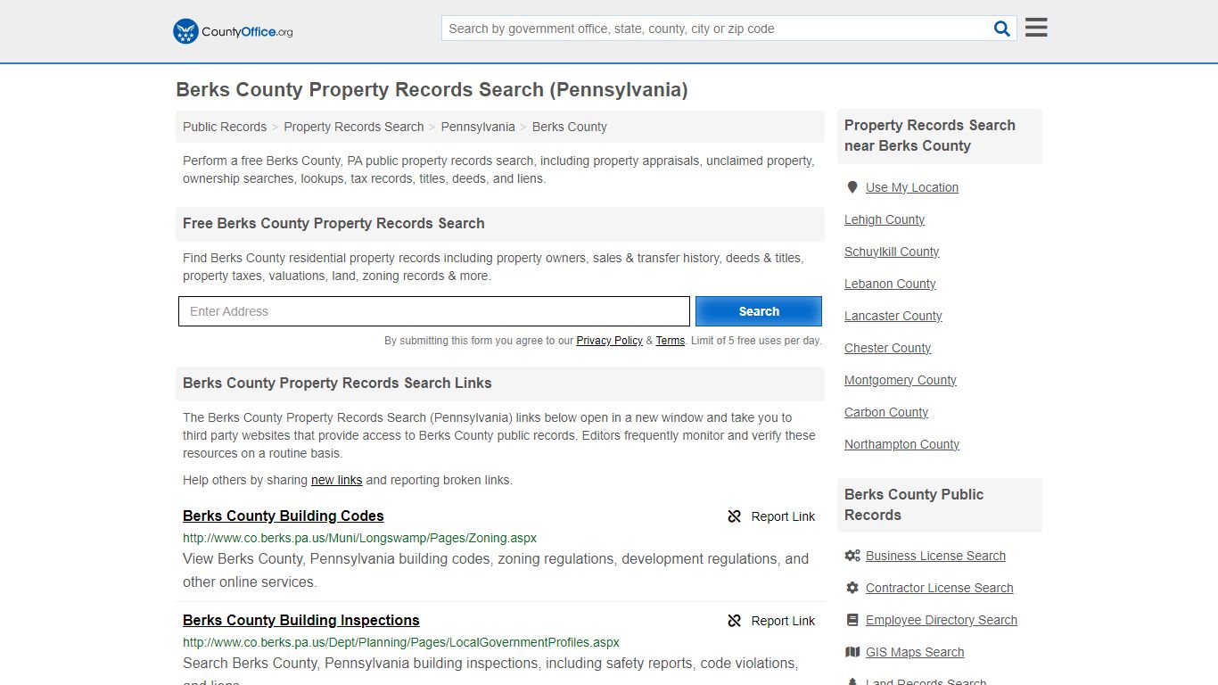 Berks County Property Records Search (Pennsylvania) - County Office